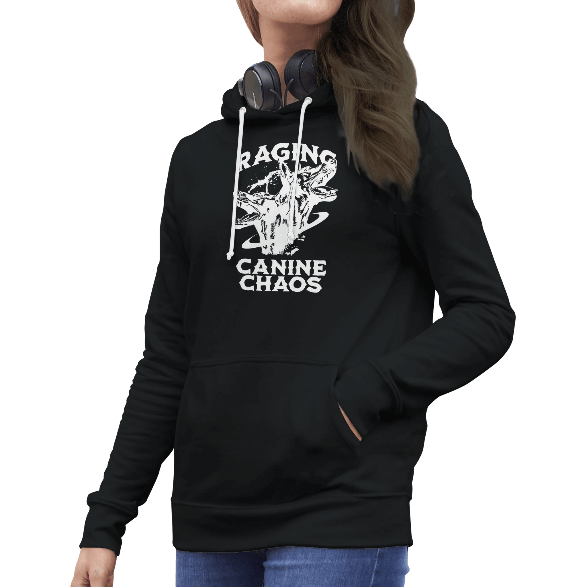 Premium Womens & Mens Pullover Hoodie Black - SKShop