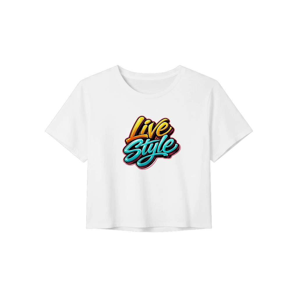 Women’s Crop Tee | Bella+Canvas 8882 White - SKShop