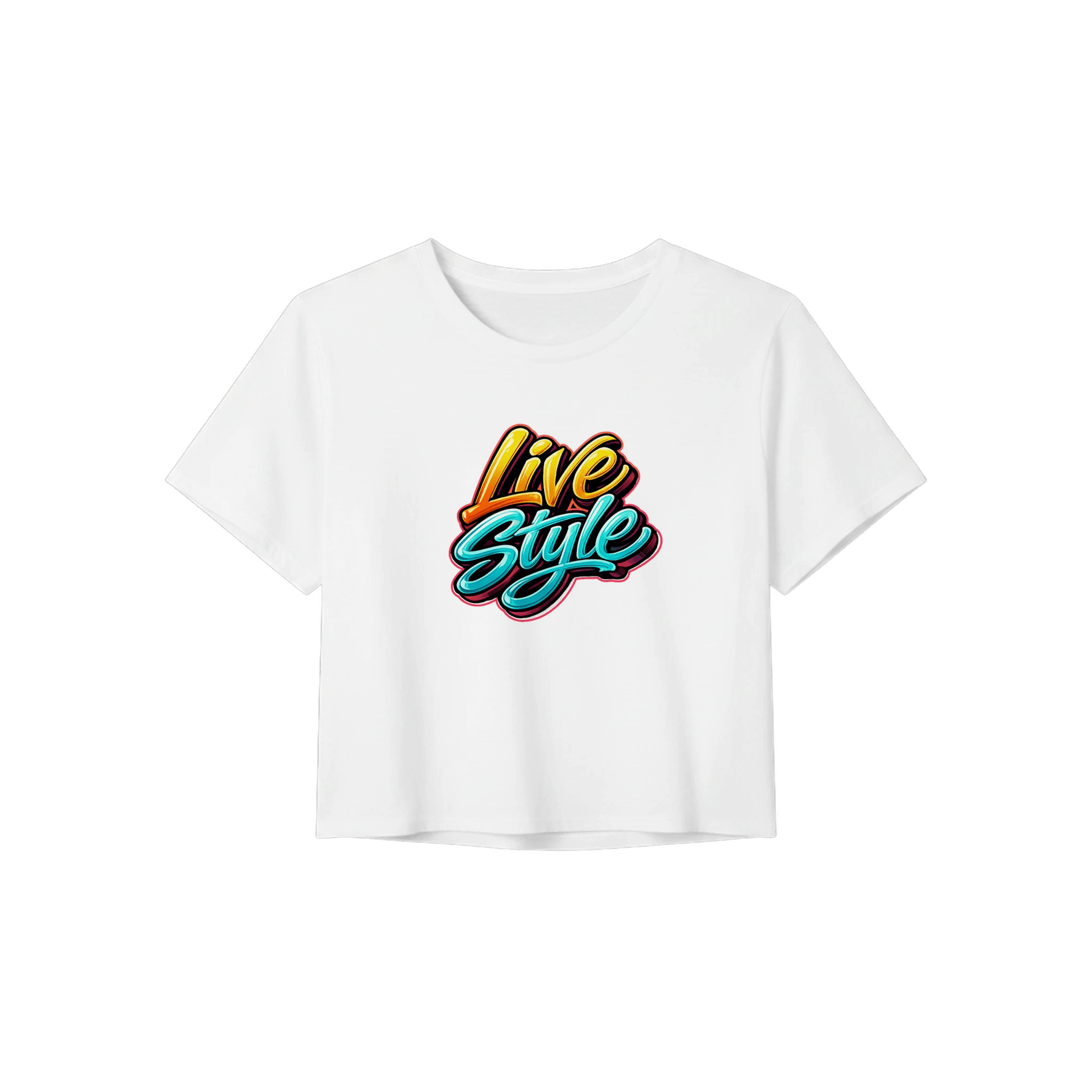 Women’s Crop Tee | Bella+Canvas 8882 White - SKShop