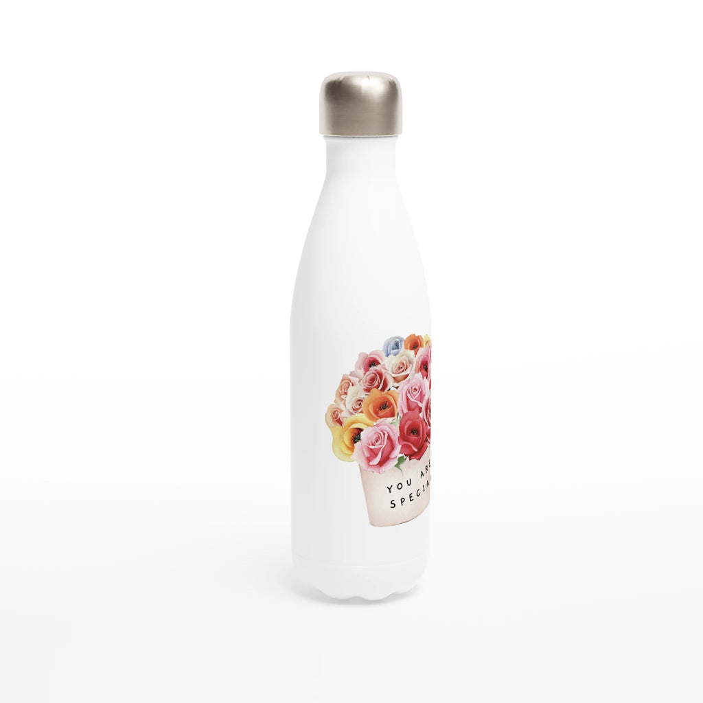White 17oz Stainless Steel Water Bottle - SKShop